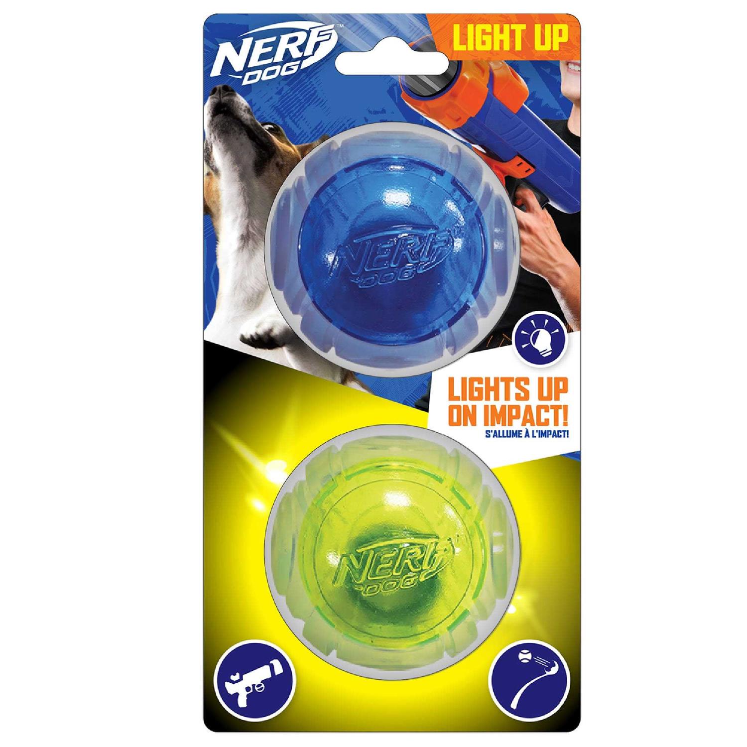 Nerf Blue/Green Lightning LED Ball Dog Toys - Pet Supplies online store