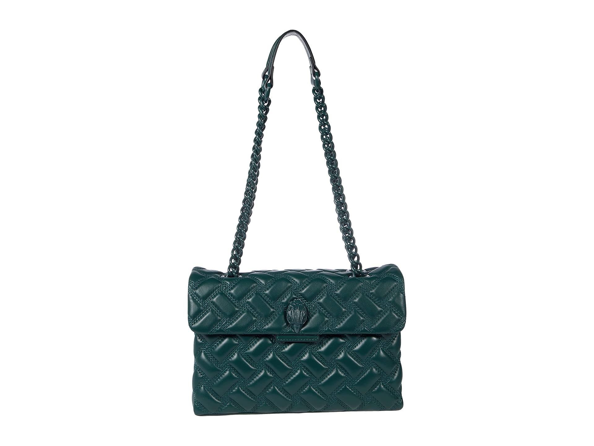 Kurt Geiger London Drench Large Quilted Shoulder Bag - Dark Green
