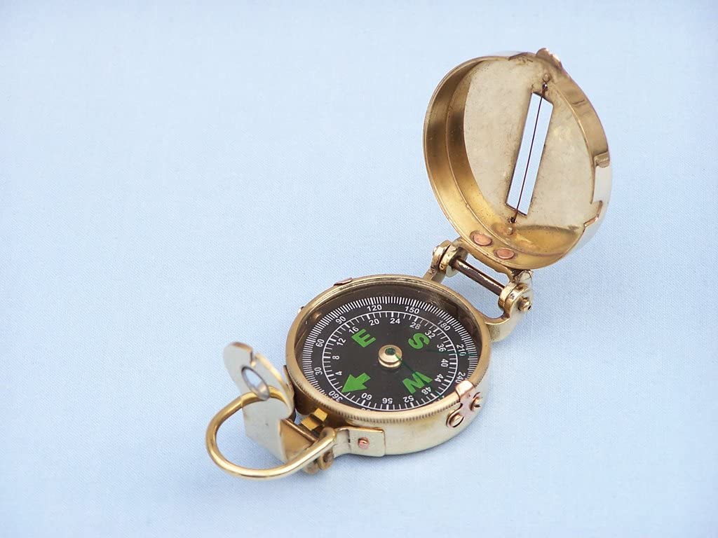 Solid Brass Military Compass 4