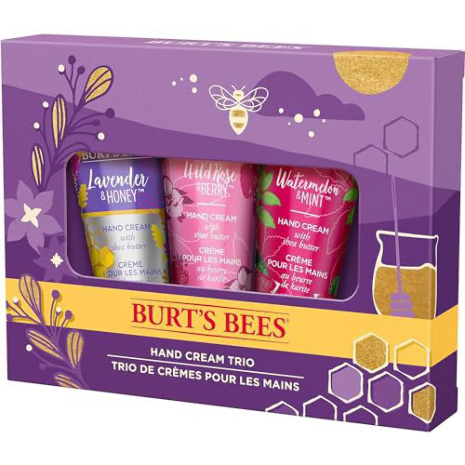 Burt's Bees Shea Butter Hand Cream Trio Holiday Gift Set, 3 Count