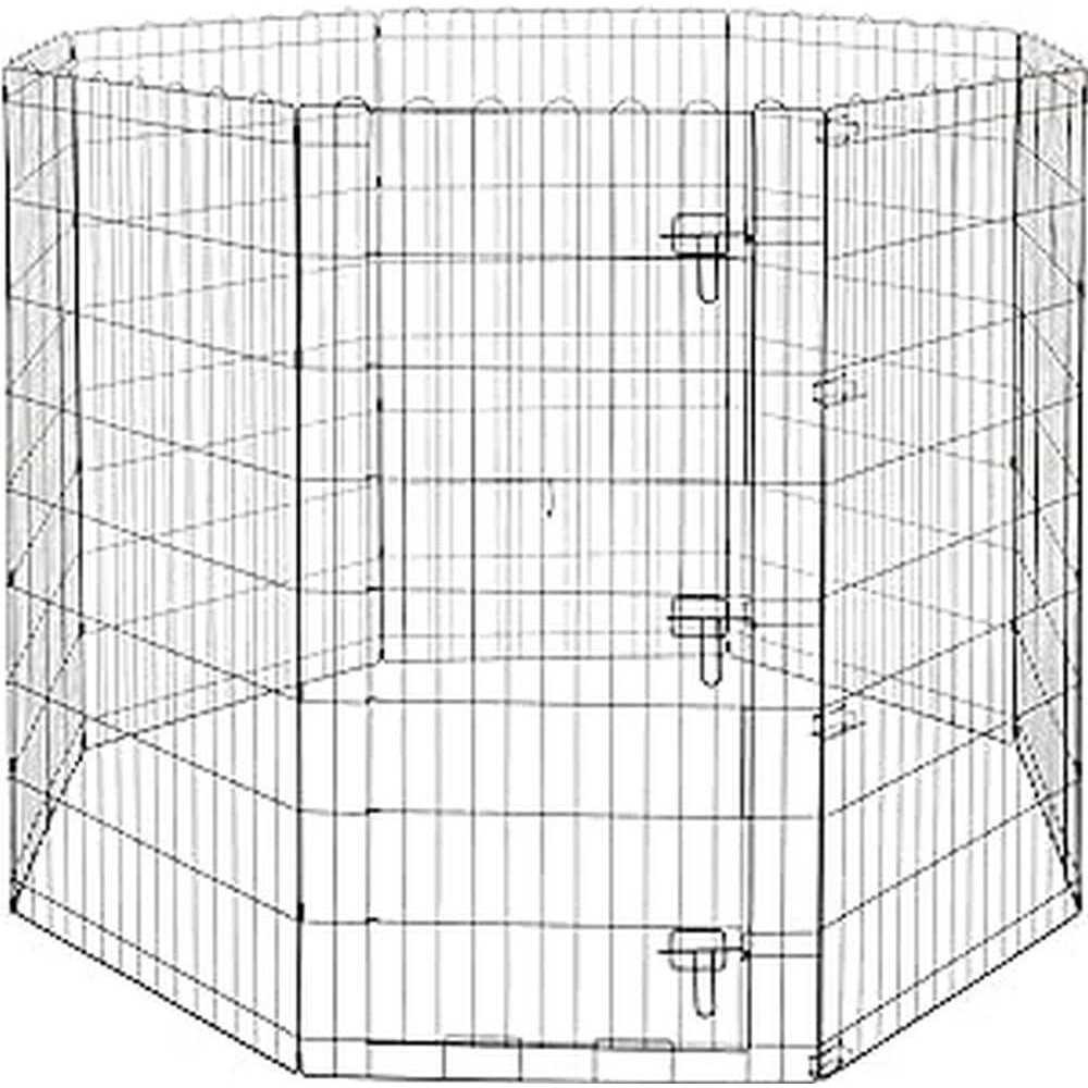 Basics Foldable Metal Pet Dog Exercise Fence Pen with Gate - Pet Supplies online store