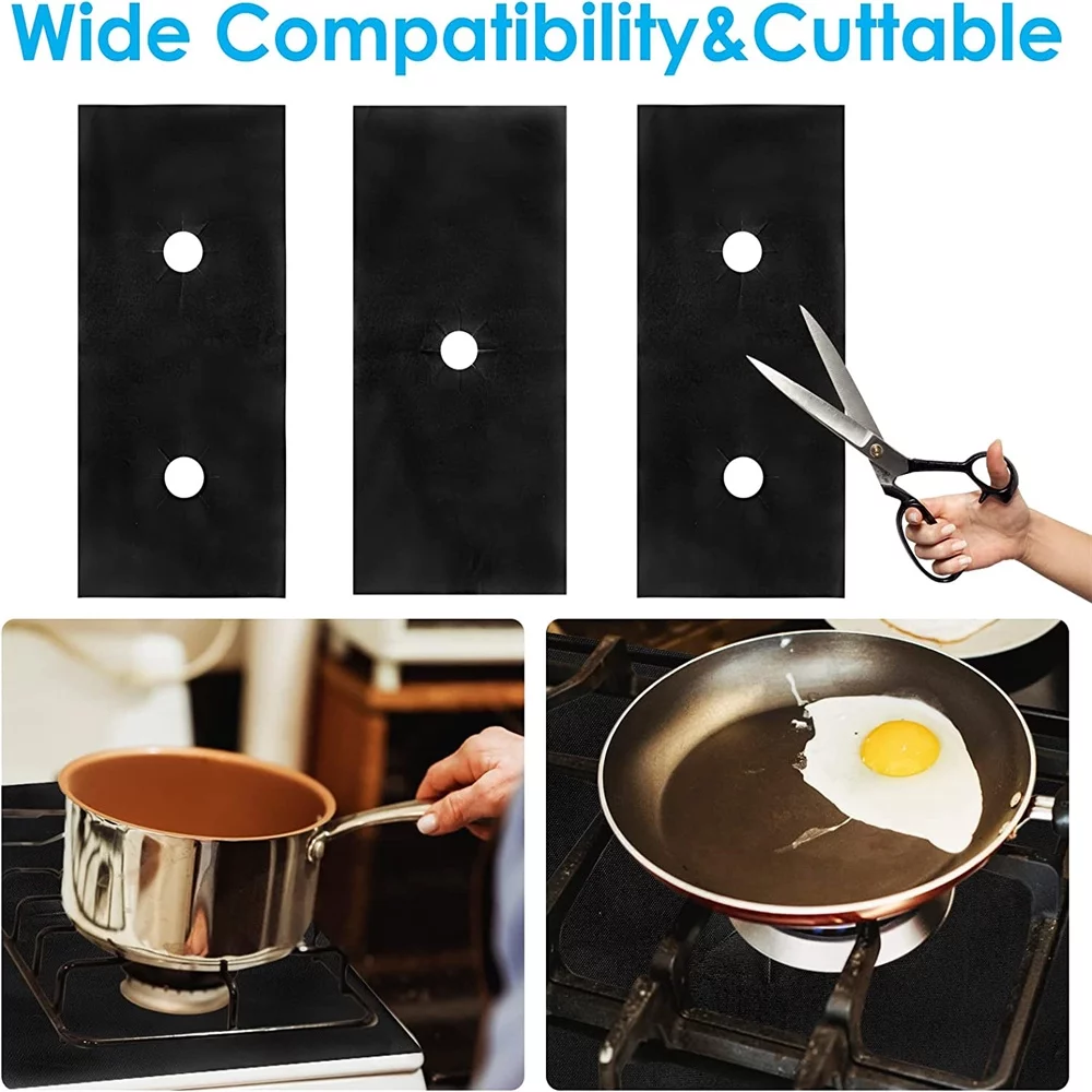 Jinyi 3pcs For Gas Range Stove Top Burner Protectors Stove Covers Guard Heat Resistant Oil Proof