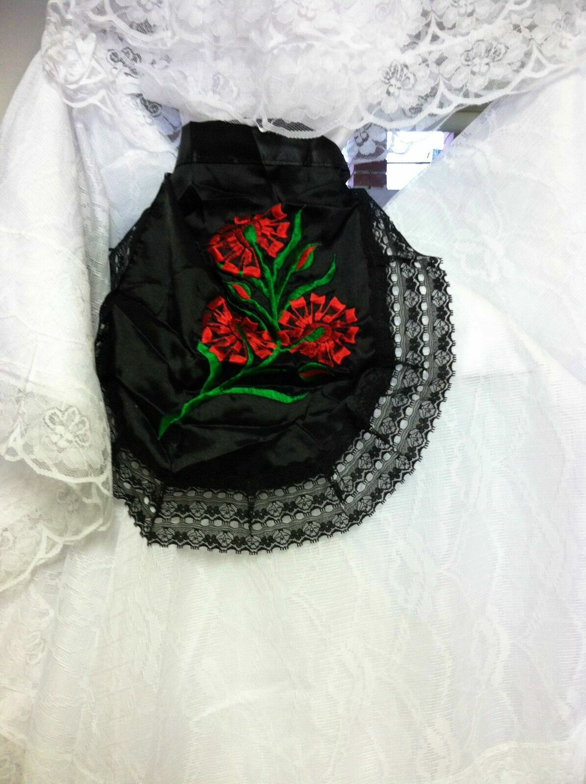 Veracruz Womens Folklorico Fiesta Dance Traditional Dress Set White Lace Small Length: 36