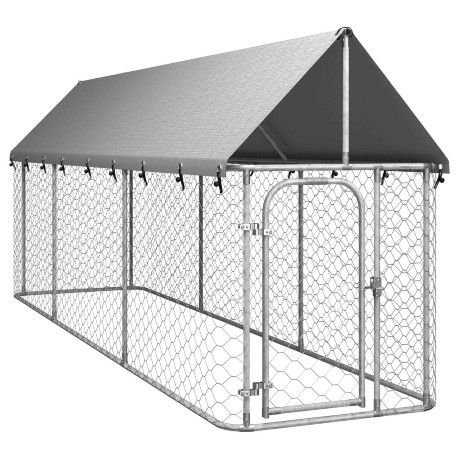 vidaXL Outdoor Dog Kennel with Roof - Pet Supplies online store