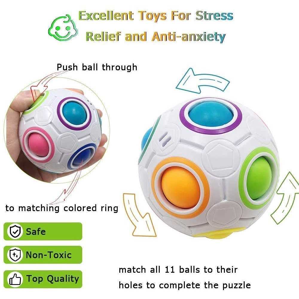 jiangrui Sensory Fidget Toys set 7 pack. stress relief and anti-anxiety tools bundle with Fidget Pad - Sports Supplies Online Store