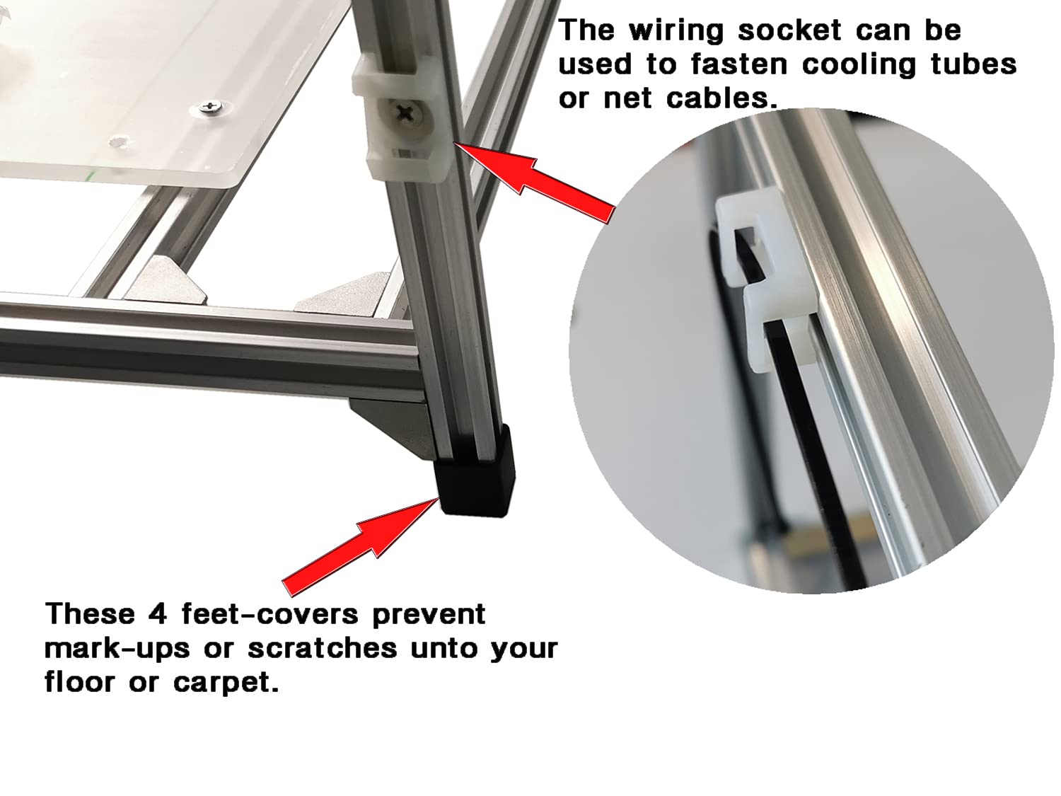 BitMinerex 8 GPU T-slotted Aluminum Mining Rig Open Air Frame Case