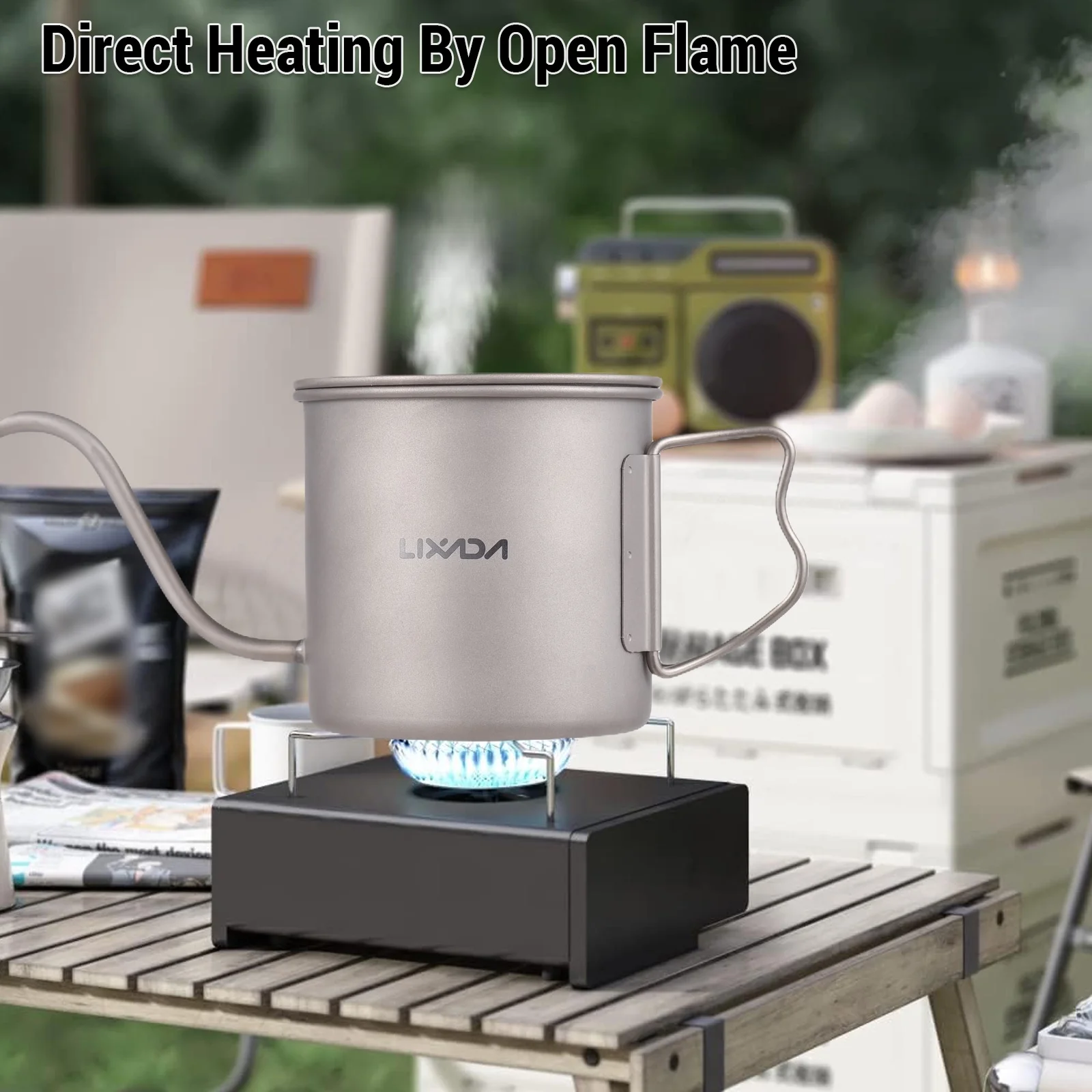 Lixada Coffee Maker Gooseneck Pour Over Kettle Mini Tea Water Pot