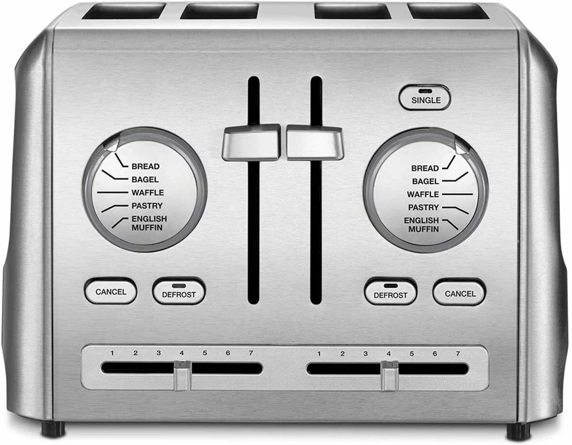 4-Slice Custom Select Metal Toaster - Stainless Steel