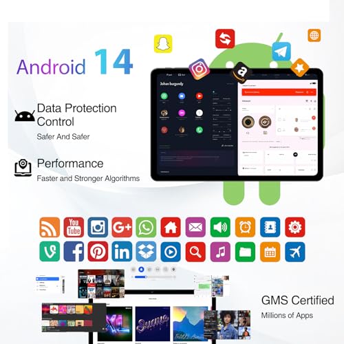 DOOGEE T30S Android 14 Tablet, 11 Inch 2.4K Display, 16GB RAM 256GB ROM, 8580mAh Battery, Octa Core Gaming With Dual SIM 4G, TUV Certified, 4 Hi-Res Audio Speakers, 5G WiFi, Blue