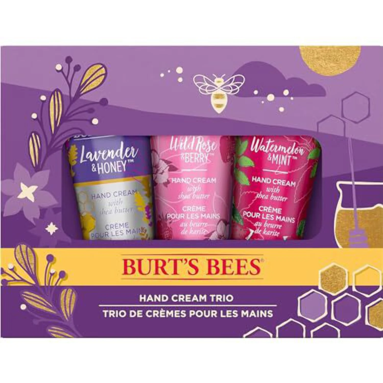 Burt's Bees Shea Butter Hand Cream Trio Holiday Gift Set, 3 Count