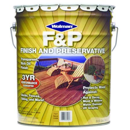 Wolman 14395 F u0026 P Natural Fu0026P Finish and Preservative 5 Gallon Water Based