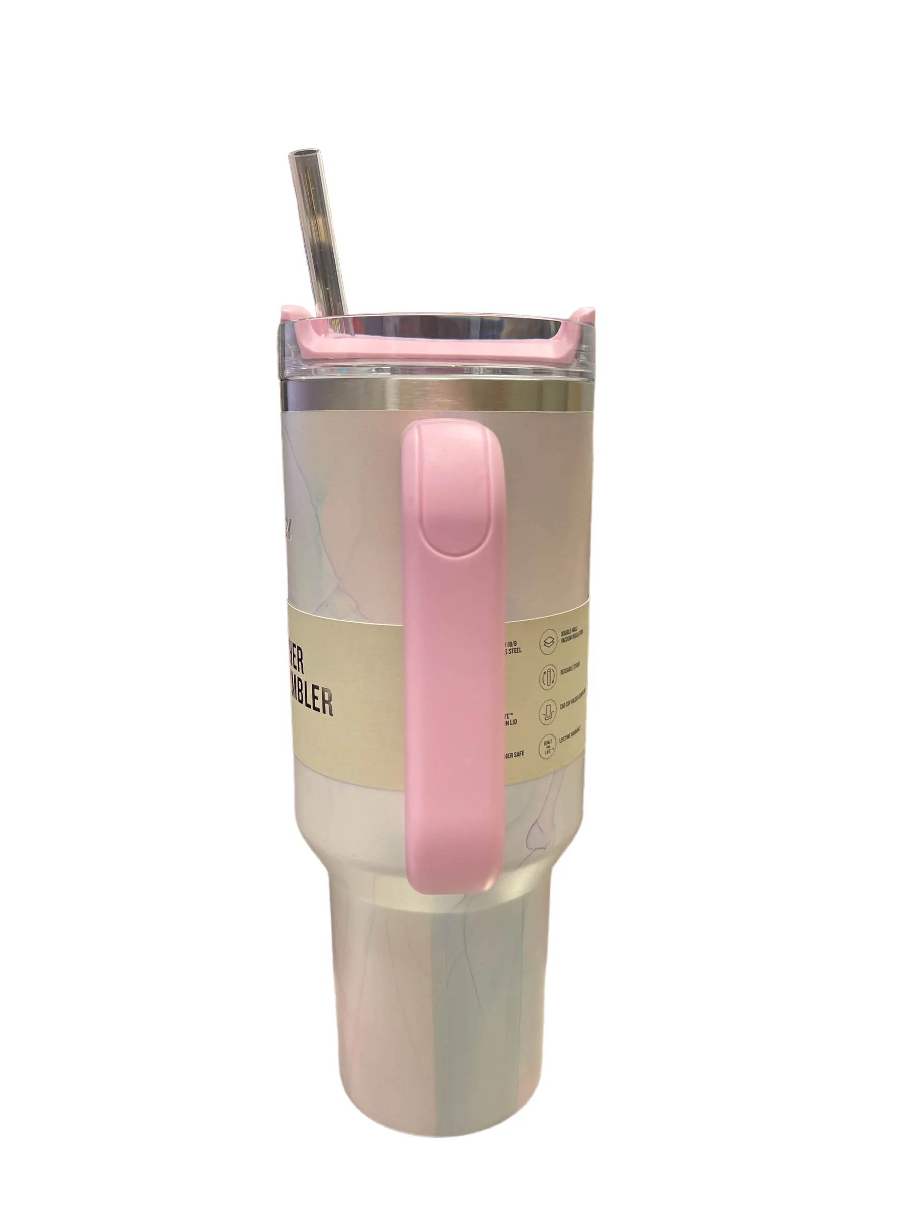 Stanley 40 oz Stainless Steel H2.0 Flowstate Quencher Tumbler - Watercolor Tulle