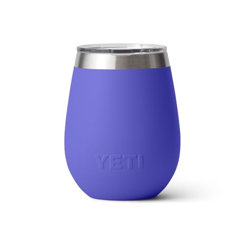 YETI Rambler 10 oz Wine Tumbler, Vacuum Insulated, Stainless Steel with MagSlider Lid, Navy