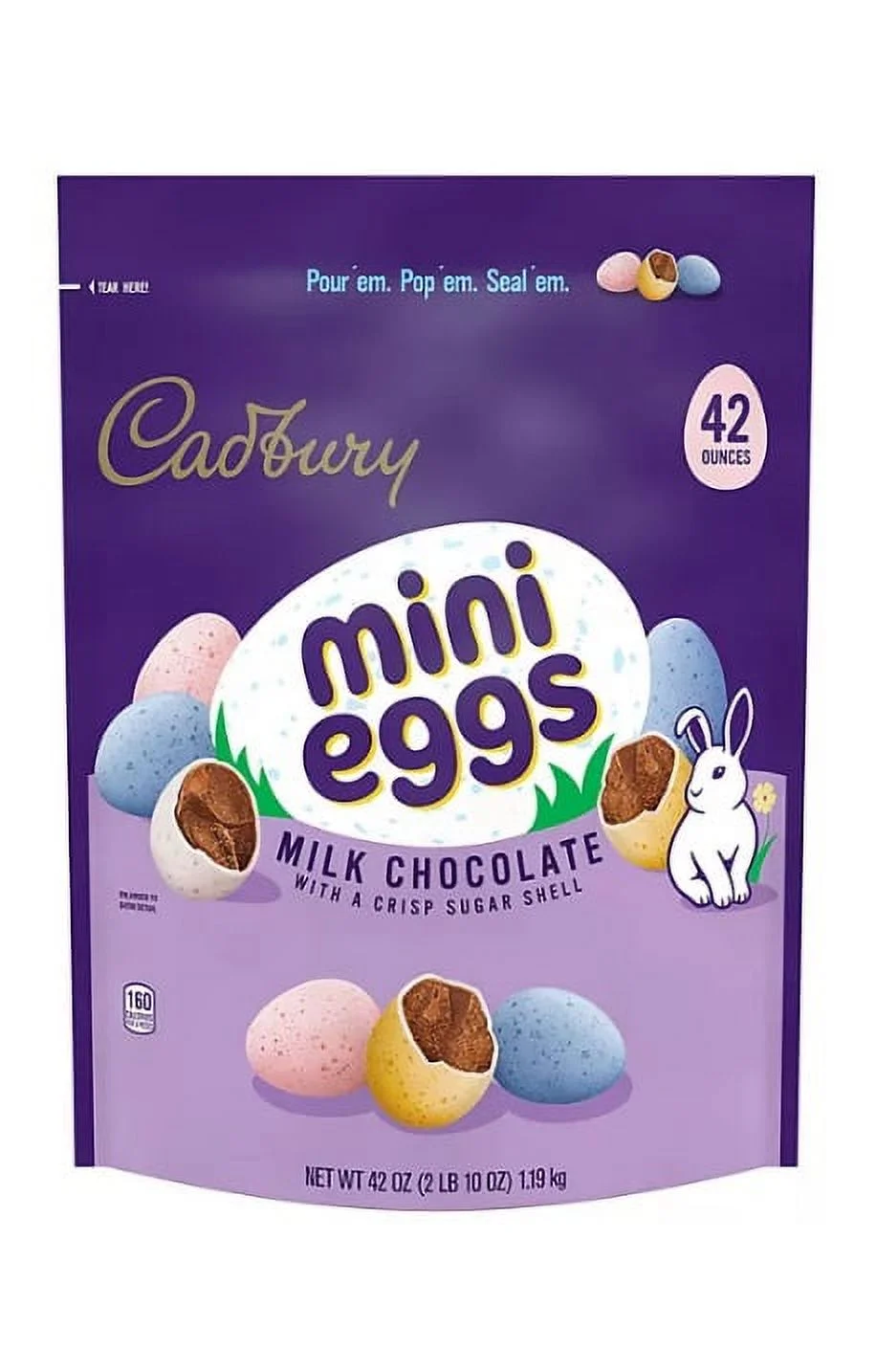 Cadbury Mini Eggs Large Size Bag- 42 ounces