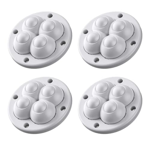 4-Pack Rotating Caster Wheels for Household Items, Black