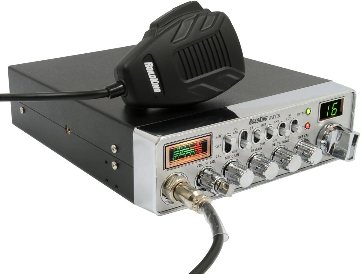 RoadKing RKCBCLASSIC 40 Channel Classic CB Radio with Large Digital Display and Illuminated SWR/RF Meter