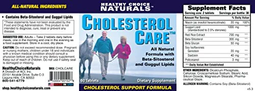 Cholesterol Care Supplement – All Natural Formula (2 bottles/120 Tablets)