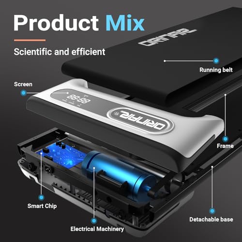 Walking Pad, Under Desk Treadmill for Home and Office, 2.5 HP Portable Treadmill, 3 in 1 Walking Jogging Running Machine with Remote Control, LED Display