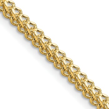 Lex & Lu 14k Yellow Gold 2.5mm Franco Chain Necklace or Bracelet LAL92711