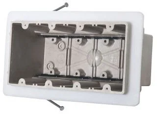 Allied Moulded Products 4304-NKV Fiberglass Reinforced Thermoset Polyester 4-Gang Residential/Receptacle Electrical Switch Box 7-1/2 Inch x 3-3/4 Inch x 3-9/16 Inch 75 Cubic-Inch FiberglassBox&trade;
