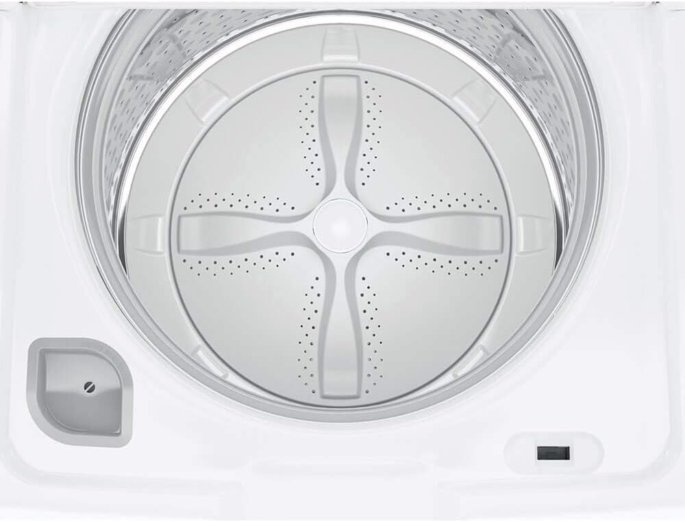 GE GTW500ASNWS Top Loading Washer with Stainless Steel Basket, 4.6 Cu. Ft. Capacity, 13 Cycles, White