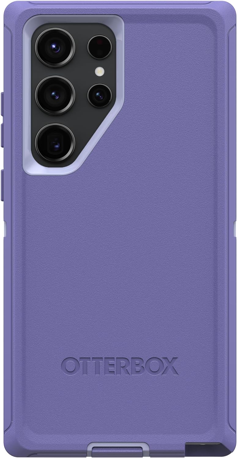 OtterBox Galaxy S23 Ultra Defender Series Case - Mountain Majesty (Purple), Rugged & Durable, with Port Protection, Includes Holster Clip Kickstand