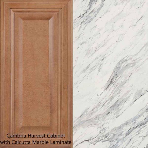 Hampton Bay 8 ft. Laminate Countertop Kit in Calcutta Marble with Valencia Edge