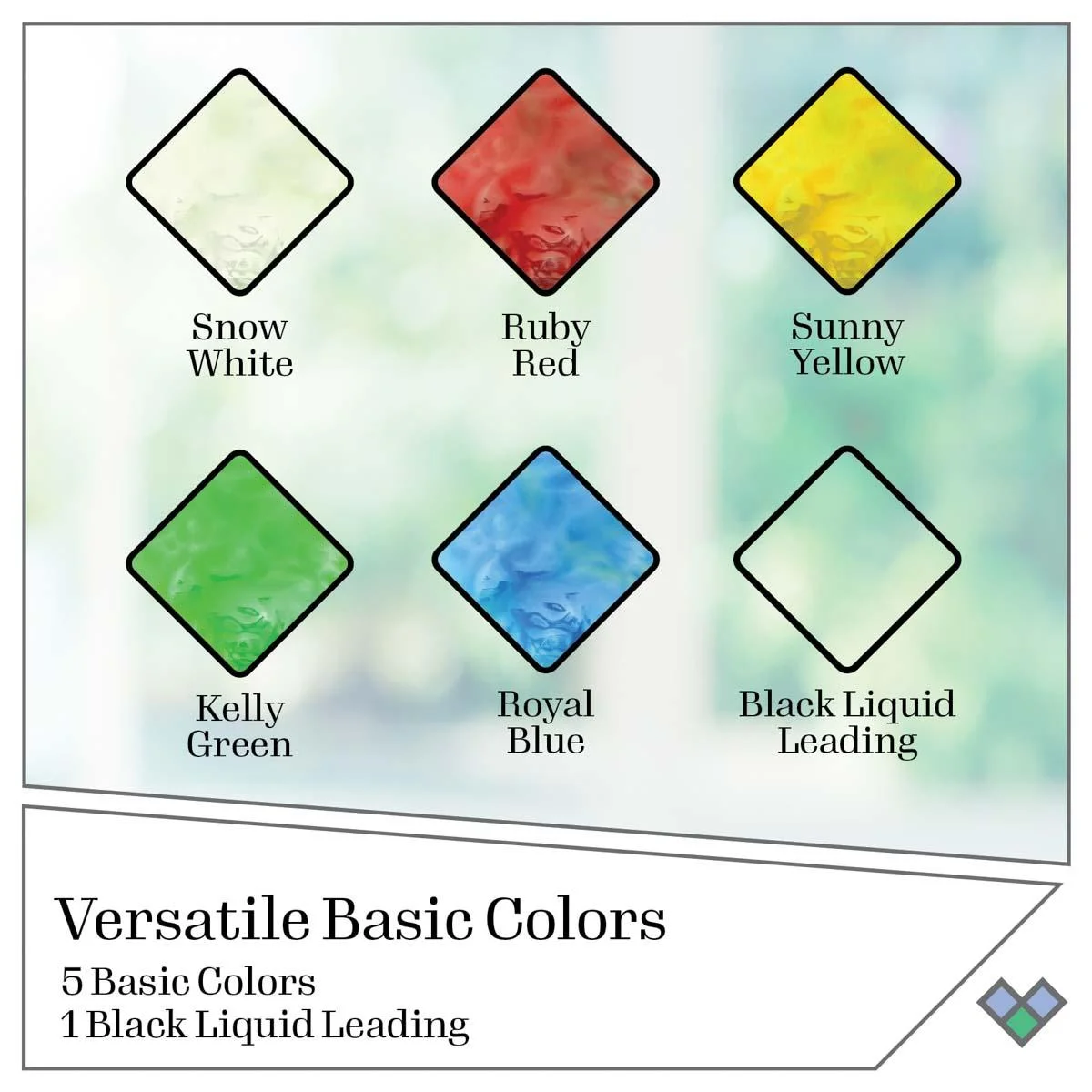 Gallery Glass Basic Stained Glass Kit, 6 Piece Glass Paint Set for DIY Arts and Crafts