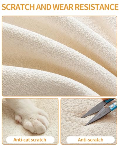 Custom Bay Window Seat Cushions Indoor, Upgraded Waterproof Anti-Cat Scratch Bench Cushions for Indoor Furniture, Thickened Foam Cushion