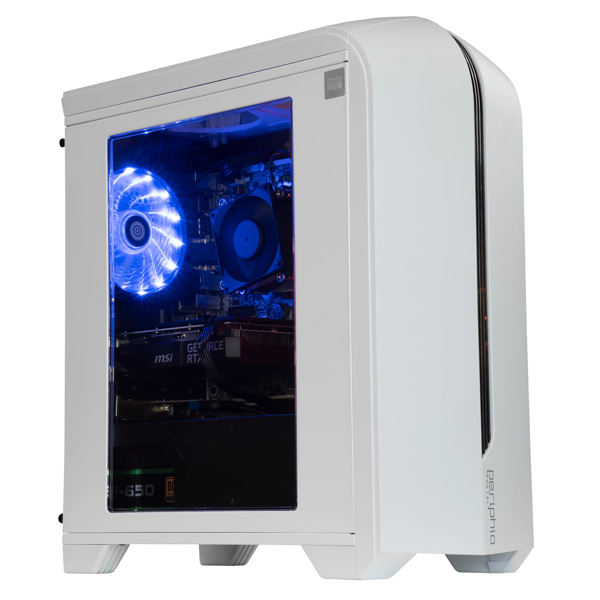 Periphio Vortex Prebuilt Gaming PC | Intel Core i5-6500 (3.6GHz Turbo) | GeForce RTX 3050 (8GB) | 1TB Solid State SSD | 16GB DDR4 RAM | Windows 10 Gaming Desktop Computer | WiFi + BT