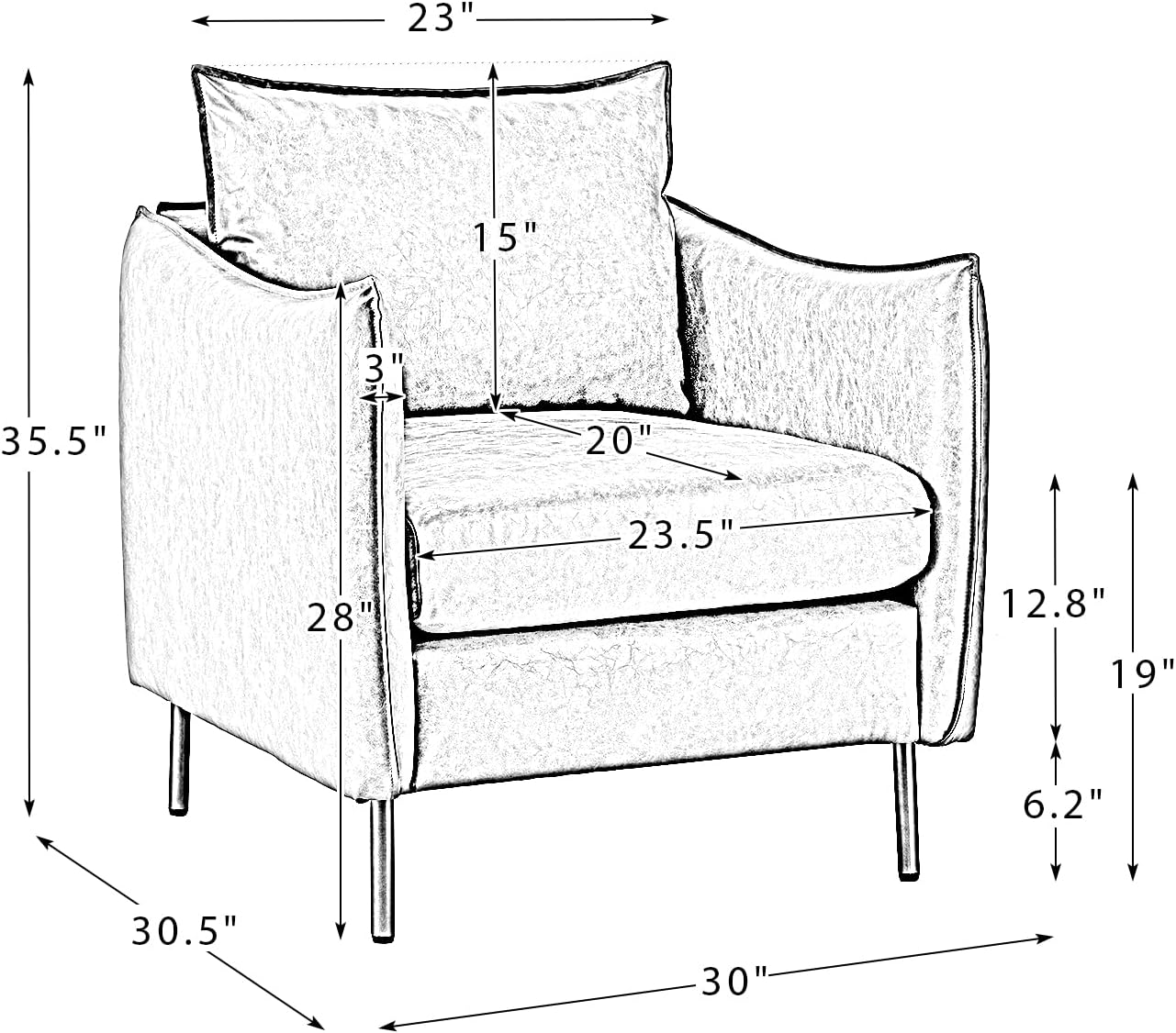 Leather Armchair Set Of 2, Modern Faux Leather Accent Armchair Upholstered Living Room Chairs With Moveable Cushion For Living Room, Office, Reading, Customer Reception, Beige