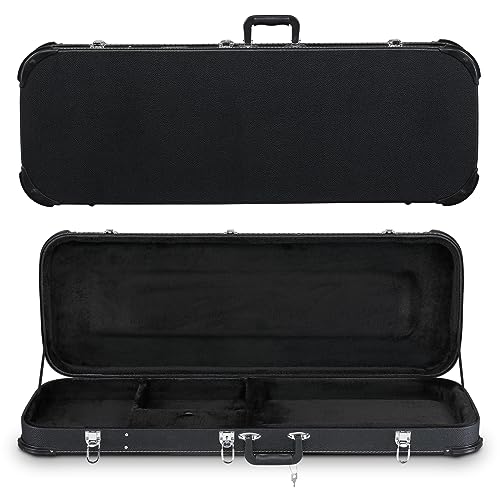 Ktaxon Electric Guitar Hard Case, Rectangle Wooden Standard 39-Inch Electric Guitars Hard-Shell Protective Carrying Case for KST/KTL/170 Model with Lock Latch Padding (Blue)