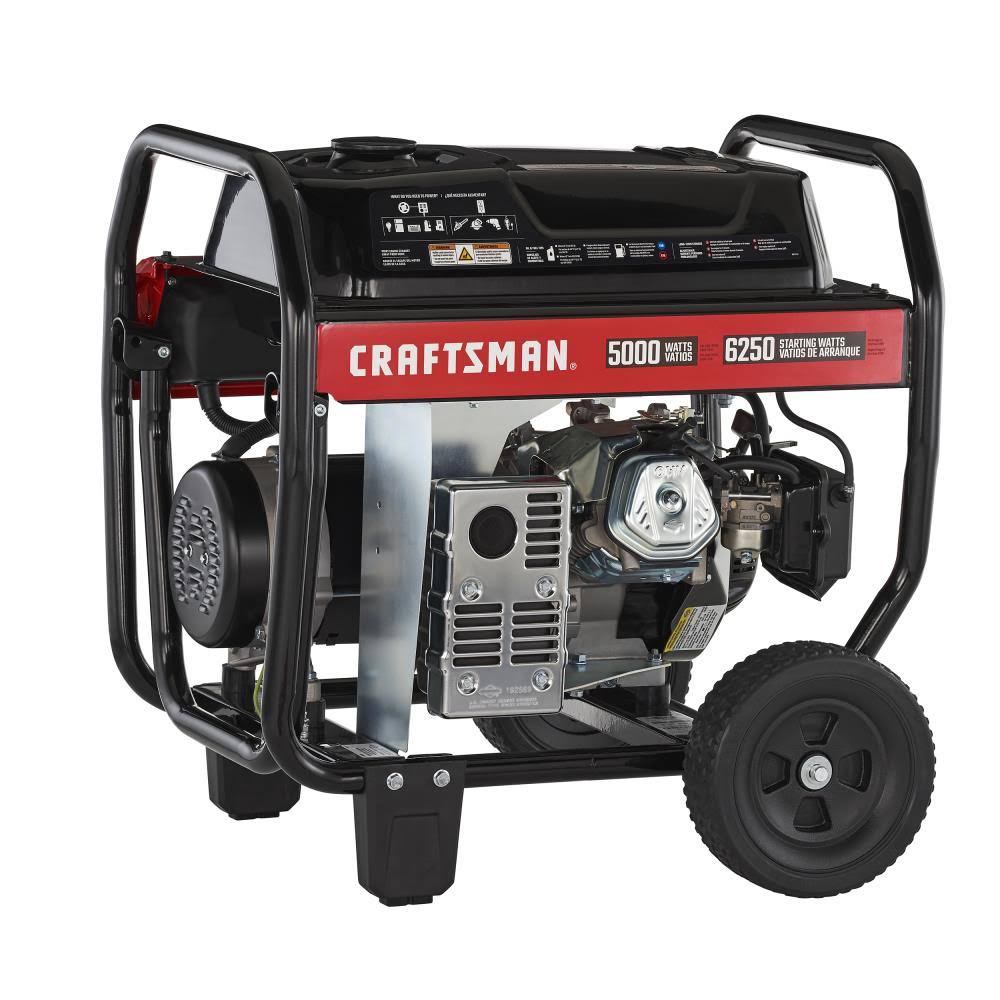 Craftsman 5000-Watt Gasoline Portable Generator with Briggs u0026 Stratton Engine | 030731