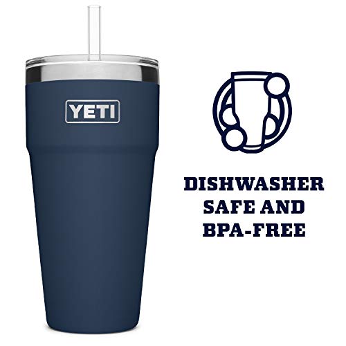 YETI Rambler 26 oz Straw Cup, Vacuum Insulated, Stainless Steel with Straw Lid