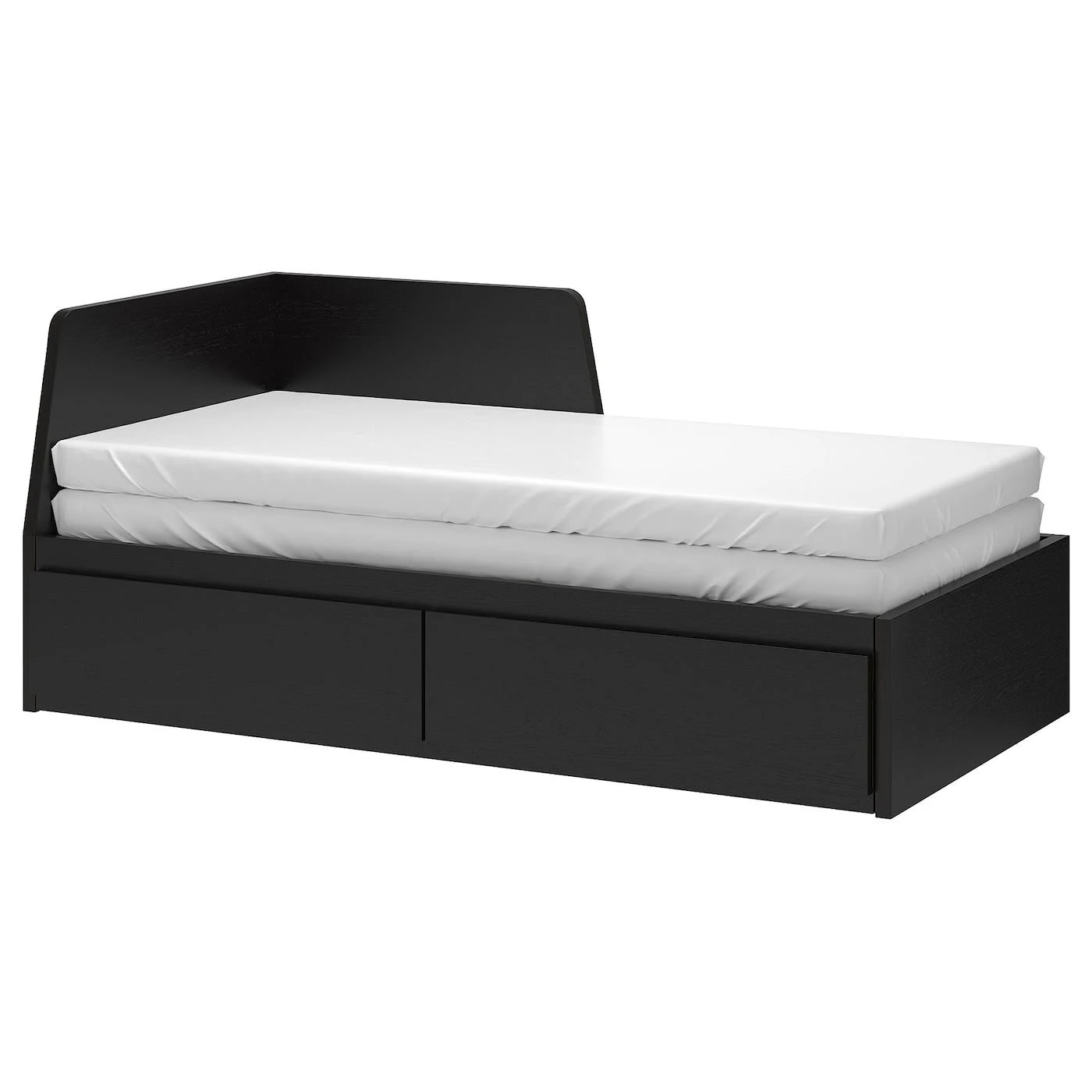 IKEA - Flekke Daybed Frame with 2 Drawers, black-brown, Twin