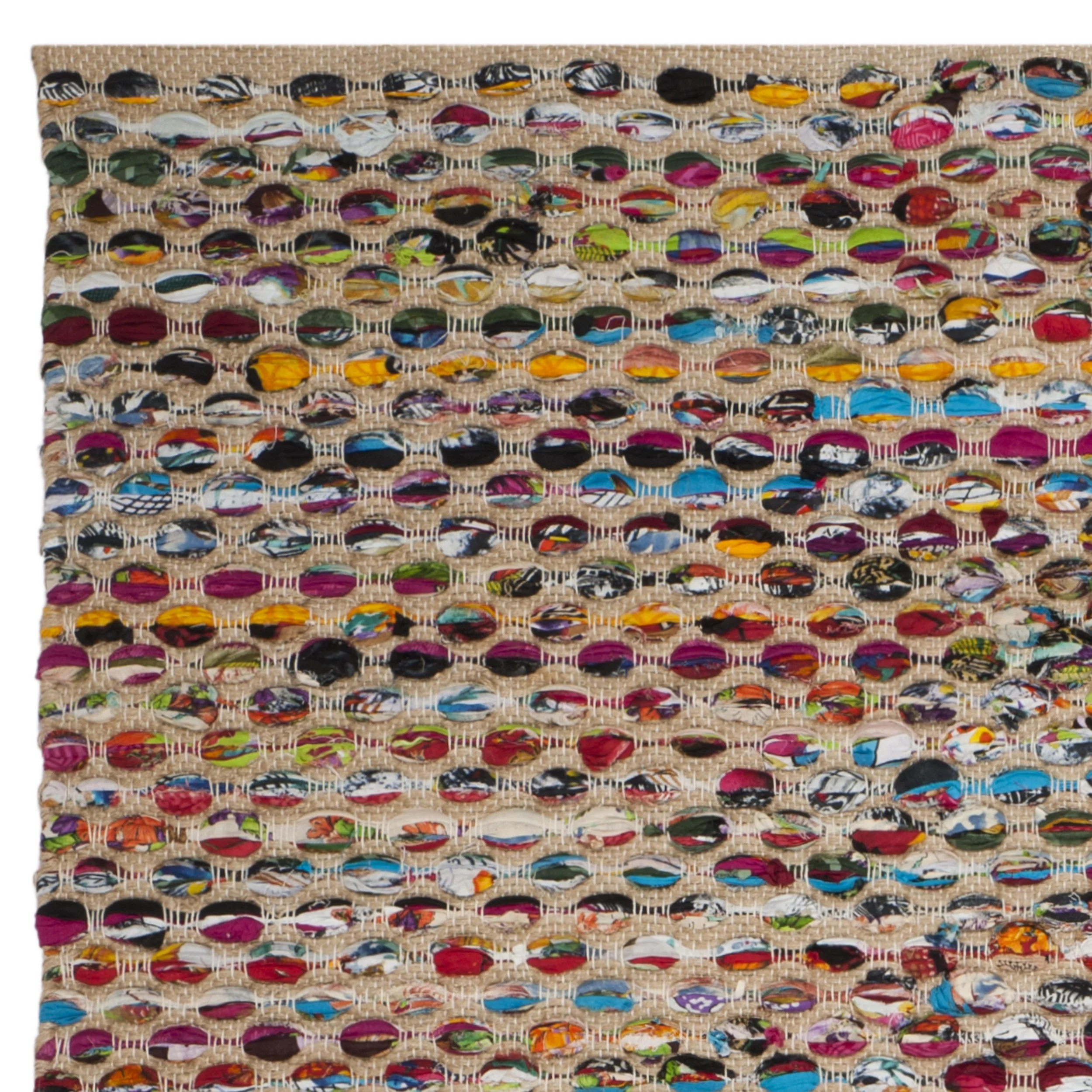 SAFAVIEH Cape Cod Nixon Colorful Braided Area Rug, 4' x 6', Natural/Multi