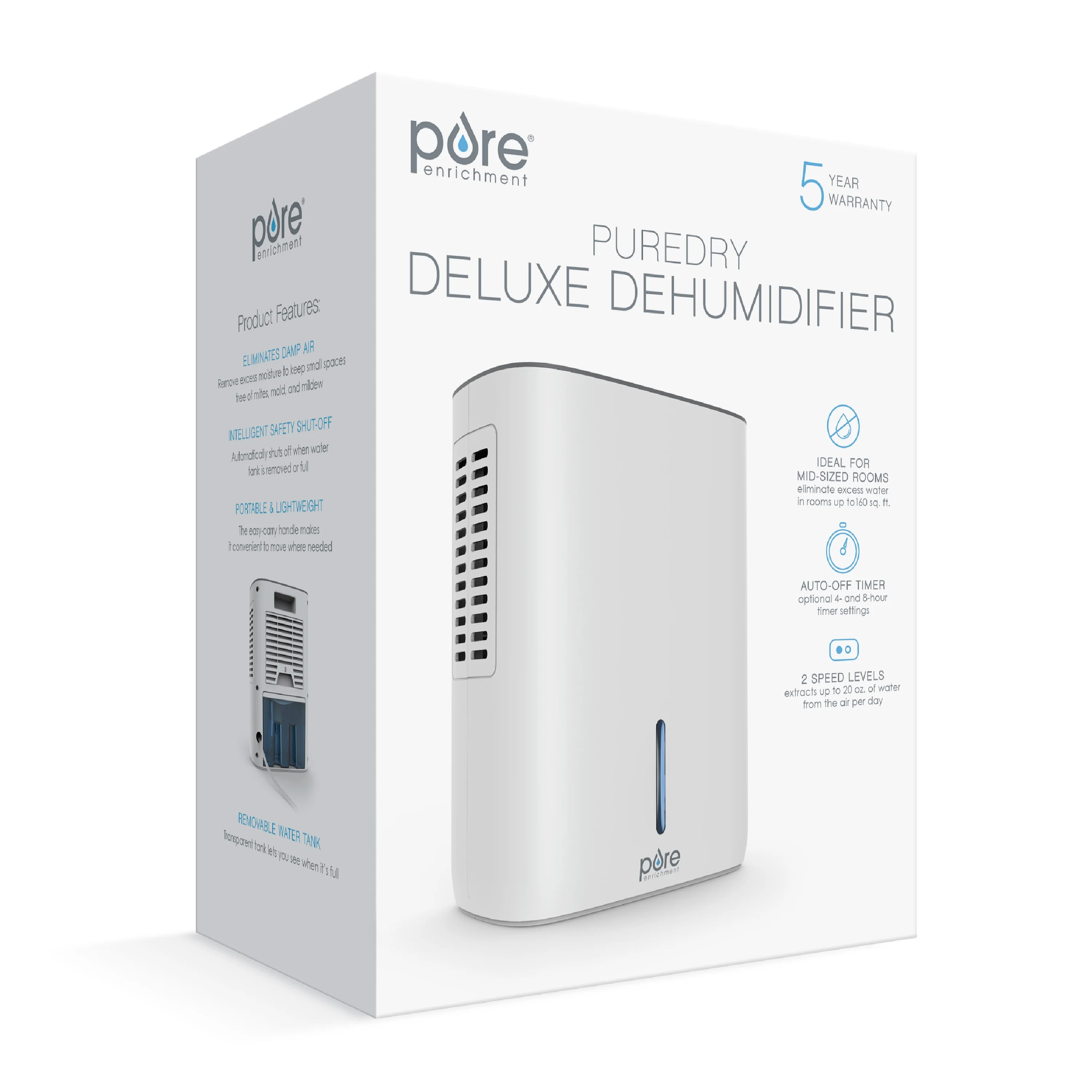 Pure Enrichment 1 Pint PureDry Deluxe Dehumidifier