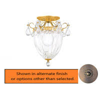 Schonbek 1242-23S Bagatelle 3 Light 11 inch Crystal Semi-Flush Mount in Etruscan Gold with Clear Crystal from Swarovski