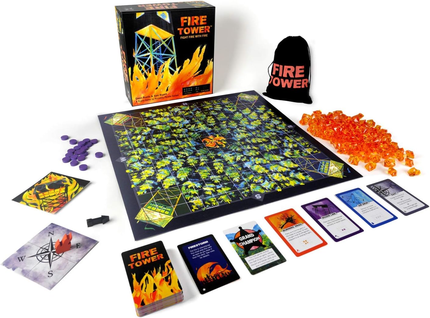 Fire Tower Board Game- Fight fire with fire in This Award-Winning, Fast paced and Competitive Game Pack of 2