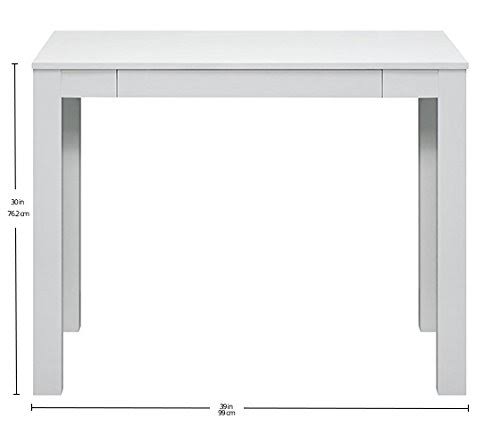 Ameriwood Home Parsons Desk with Drawer White