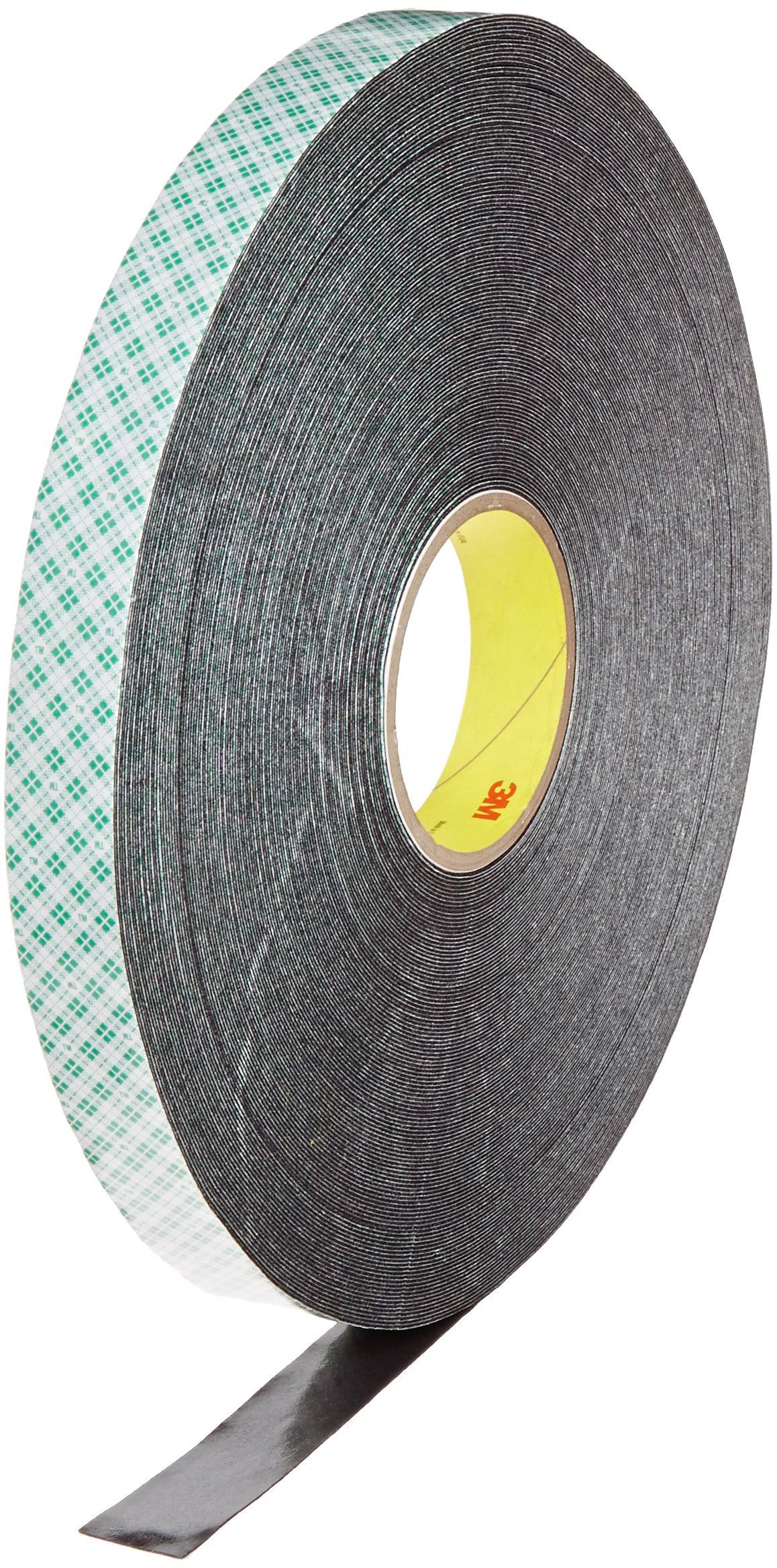 3M 4052 Urethane Foam Tape,black,1x22x72 yd.