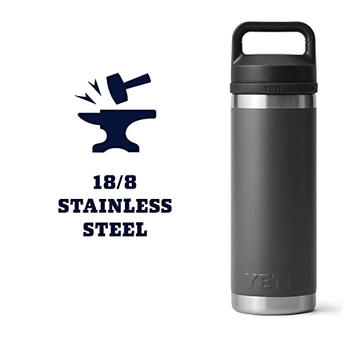 YETI Rambler 18 oz Bottle, Vacuum Insulated, Stainless Steel with Chug Cap, Sandstone Pink