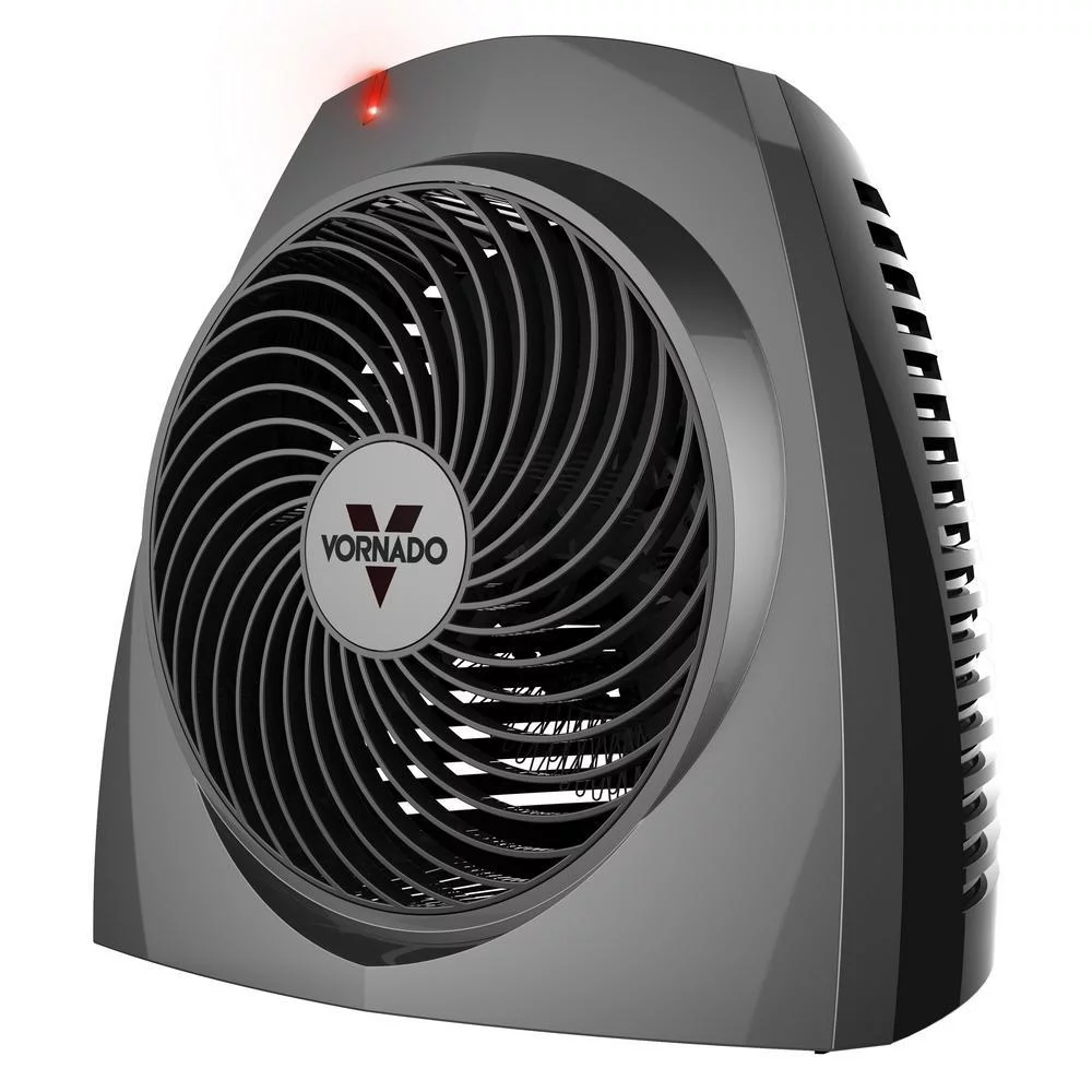 Vornado VH200 1500-Watt Electric Portable Space Heater, Whole Room Vortex Heat Circulation, Charcoal, Charcoal / Black
