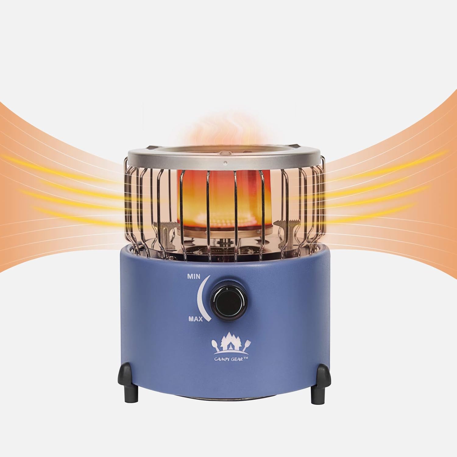 Campy Gear Chubby 2 in 1 Portable Propane Heater & Stove, Outdoor Camping Gas Stove Camp Tent Heater for Ice Fishing Backpacking Hiking Hunting Survival Emergency (Navy Blue)
