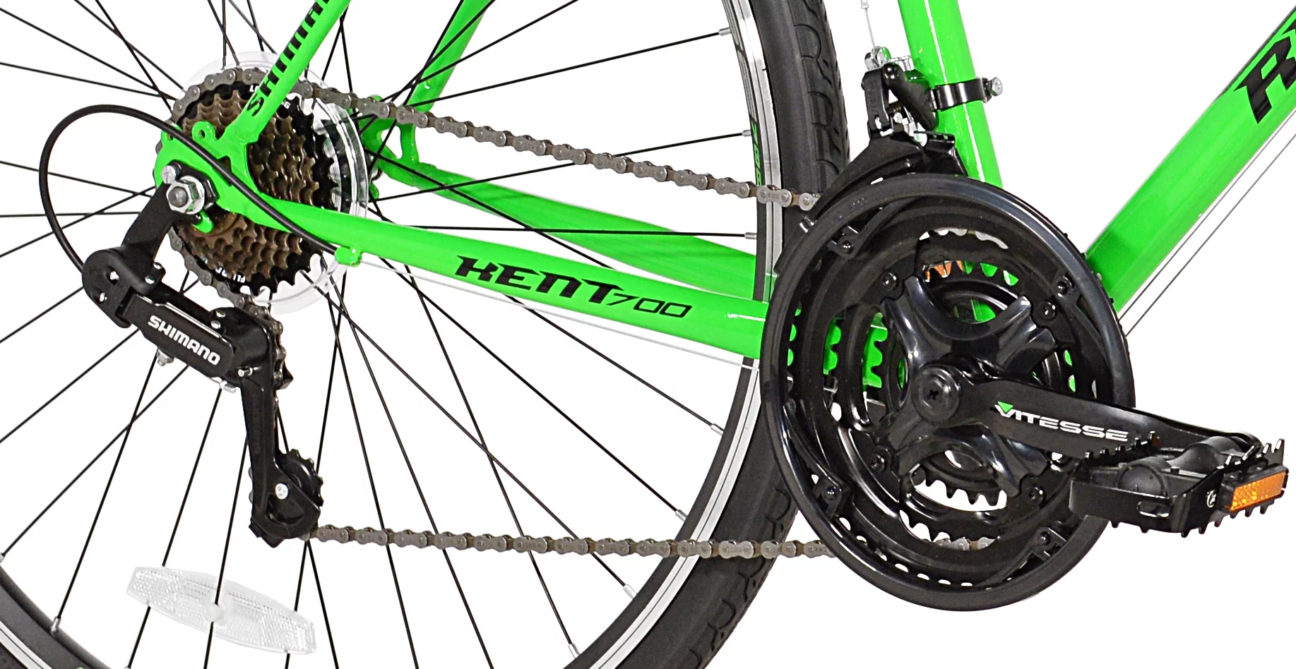 Kent 700c RoadTech Men's Bike, Black/Green