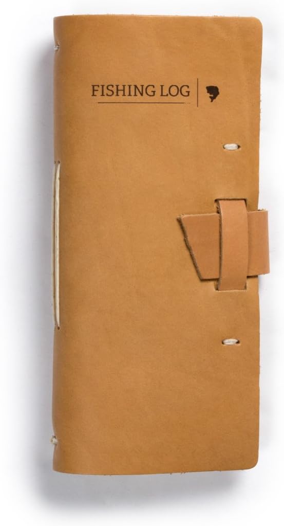 Rustico Leather Fishing Log Book Designed by and for Fishermen. with Template, Records Details of Fishing Trip, Including Date, Time, Location, and Weather Conditions Pack of 2