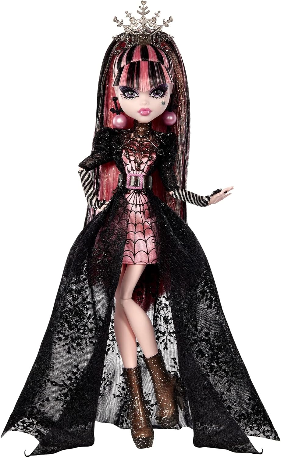 Monster High Draculaura Doll, Special Howliday Edition, Pink and Black Gown, High Fashion, Holiday Collection, Gifts for Girls and Boys