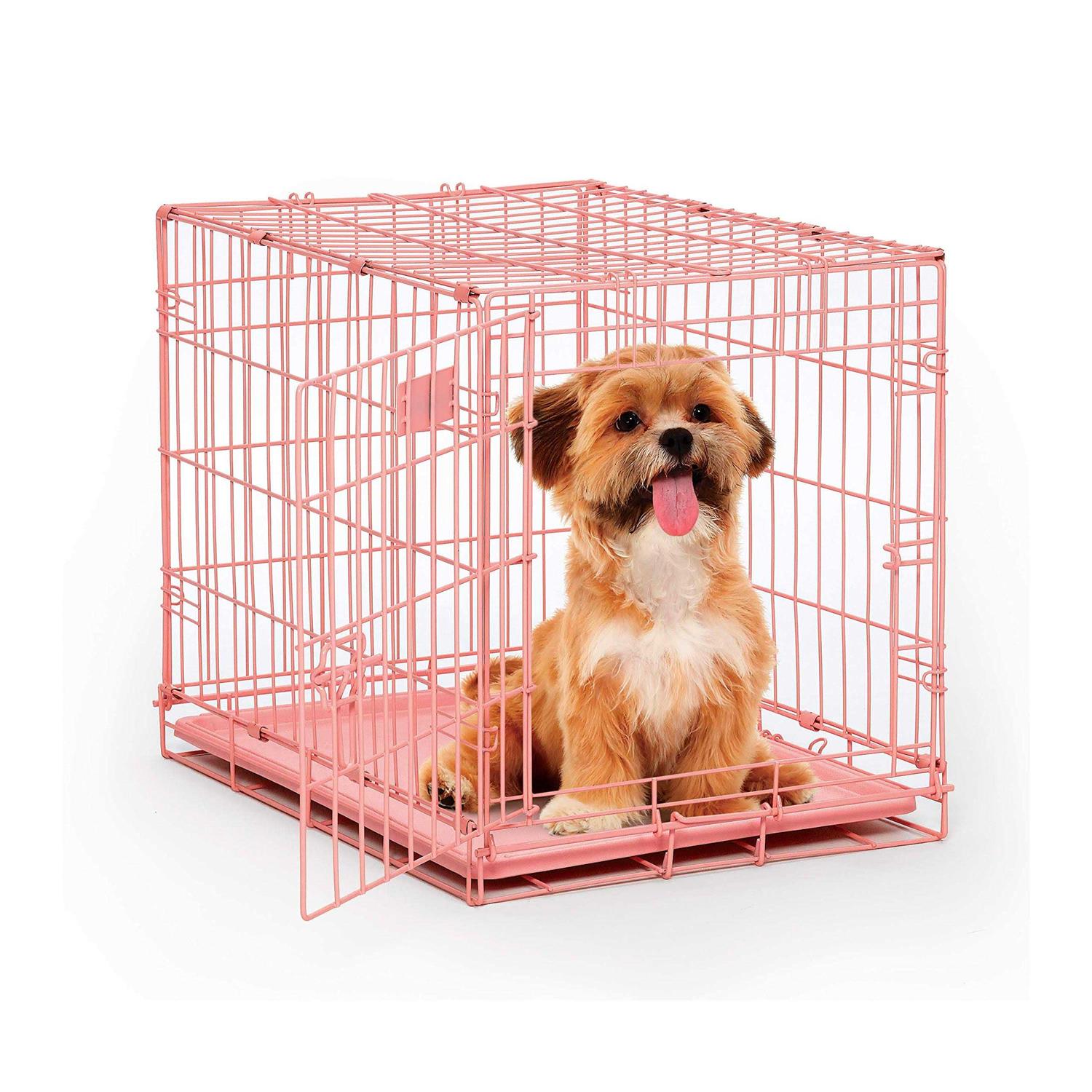 Midwest iCrate Single Door Dog Crate Pink - Pet Supplies online store