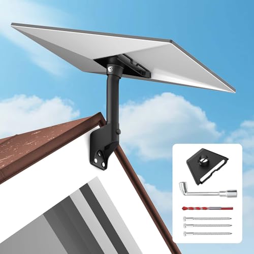 Starlink Gen 3 Mount, 360° Rotatable Starlink Roof Mount Compatible with V3 Starlink Standard Dish, Starlink Short Wall Mount, Starlink Mounting Kit, Starlink Pole Mount (Black)