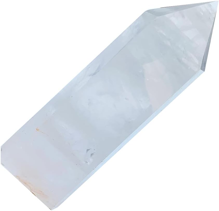 6.29inch Natural Clear Quartz Tower Lemurian Seed Crystal Wand Quartz Point Crystal Healing Pack of 2